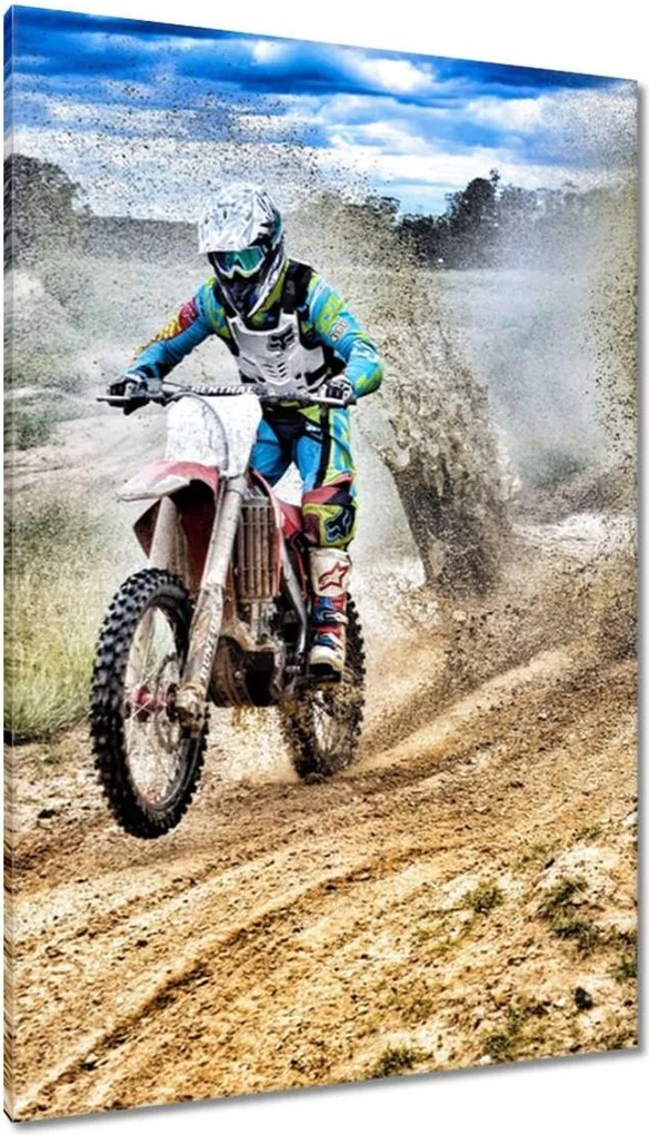 Vászonkép 80x120 Motocross a vertikálisan