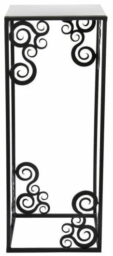 Virágállvány 60x24 cm fekete színben