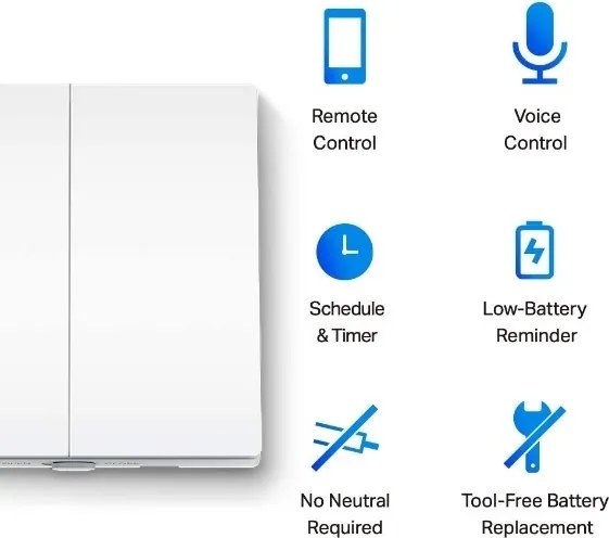 Okos kétgombos világításkapcsoló 2×AAA