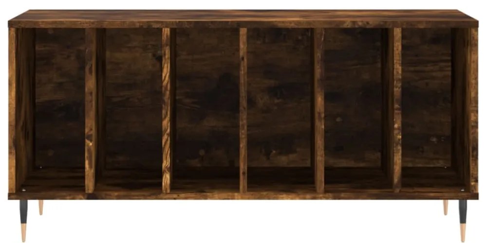 füstös tölgy színű szerelt fa hanglemezszekrény 100x38x48 cm
