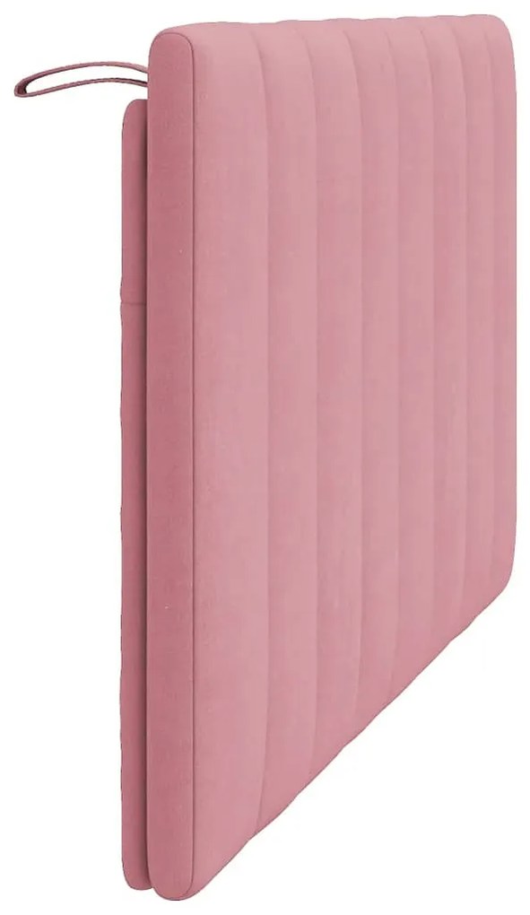 rózsaszín bársony fejtámla párna 120 cm
