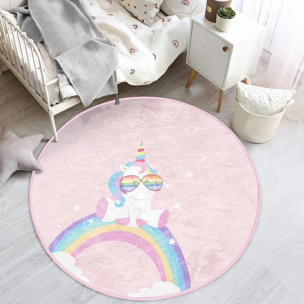 Rózsaszín gyerek szőnyeg ø 120 cm Comfort – Mila Home