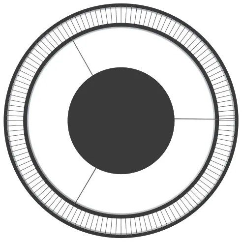 Zuma Line MD3328-2M-3BT - LED Dimmelhető csillár BALL LED/53W/230V 2700-6000K fekete + távirányító