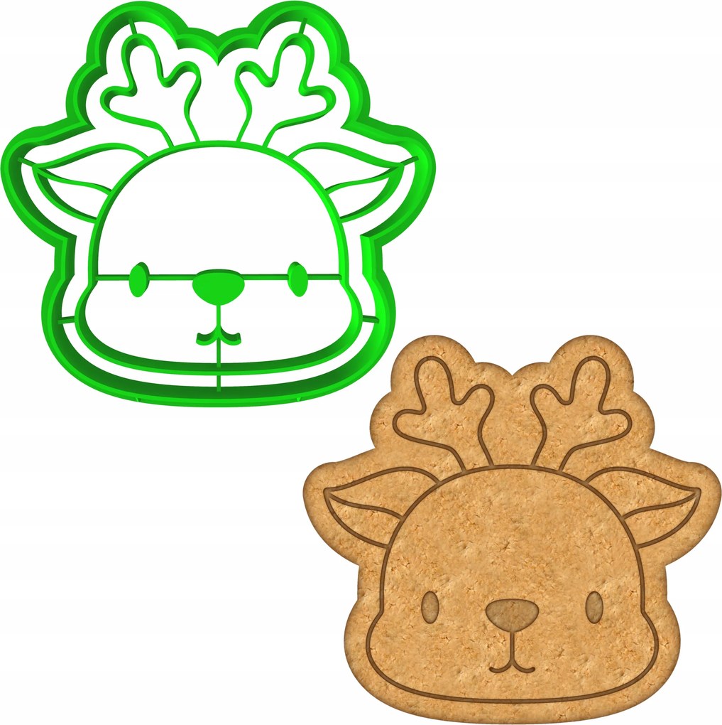 Karácsonyi Forma Mézeskalács lyukasztó Karácsony Rénszarvas 8cm