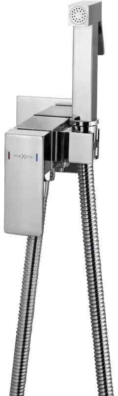 Mexen Cube rejtett bidétöltő csaptelep pontkészlettel, króm - 7599150-00