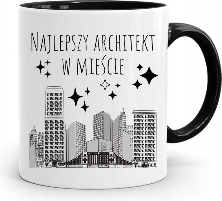 Fekete Bögre Építésznek A Legjobb A Városban fényképes nyomtatással