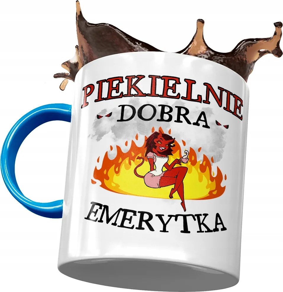 Kék Bögre Nyugdíjasoknak Pokolian Jó Nyomtatott Fotóval