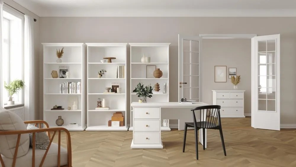 Polcos szekrény, fehér, PARIS 79864