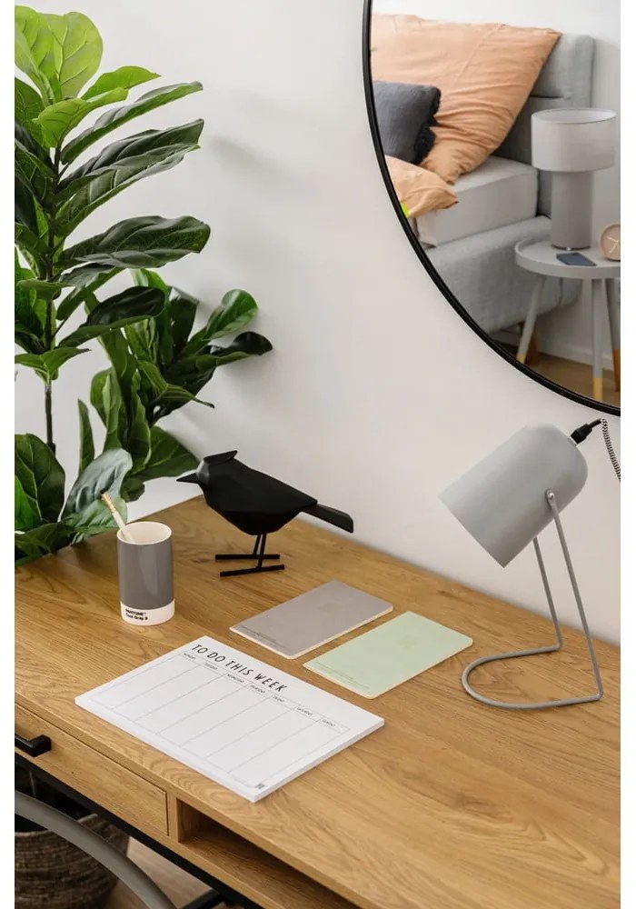 Szürkéskék kárpitozott ágyneműtartós franciaágy ágyráccsal 180x200 cm Lotte – Meise Möbel