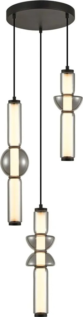 Italux modern függeszték bruni matt fekete halványszürke itx5902854539826