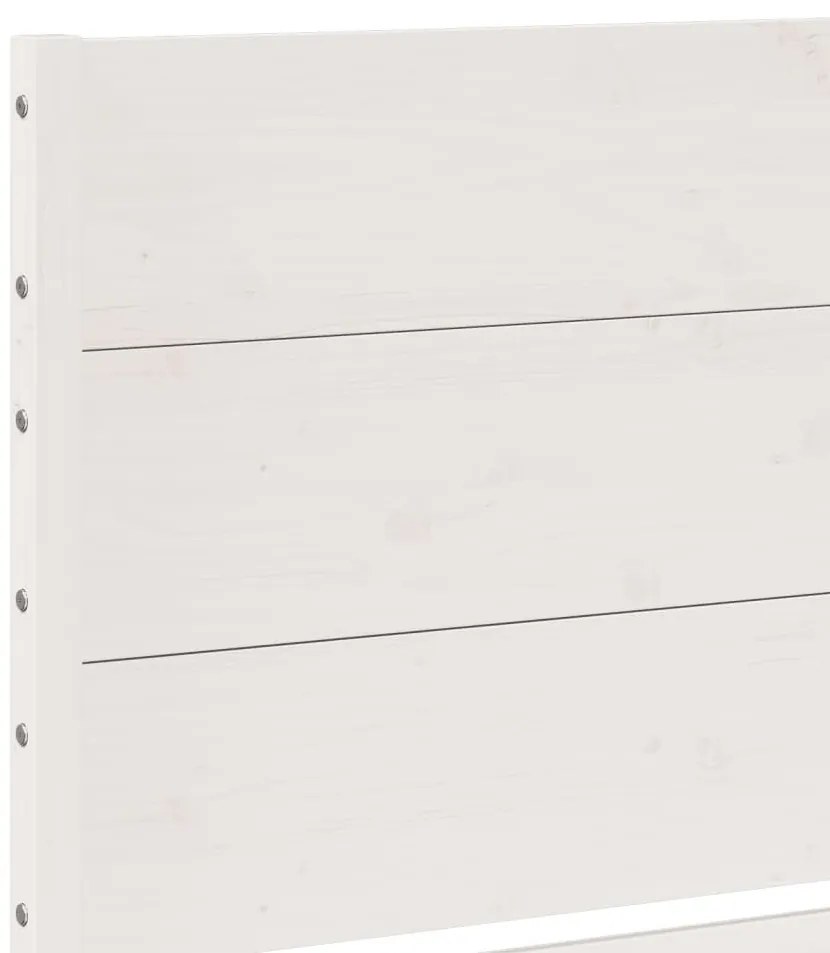 fehér tömör fa extra hosszú ágykeret matrac nélkül 100 x 220 cm