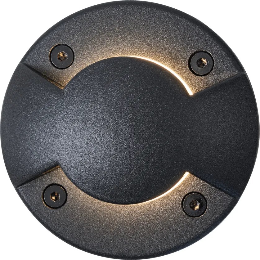 6 darabos modern fekete talajba süllyeszthető spotlámpa készlet GU10 50mm 2-fény effektus IP65 - Cellar