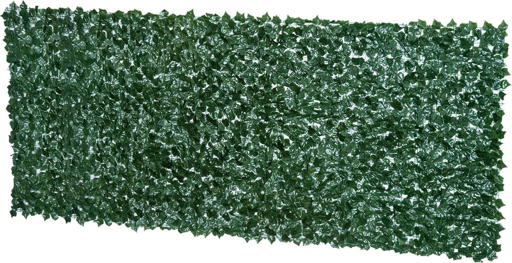 Outsunny Mesterséges Sövény Zárófólia, UV Védelemmel Ellátott Zárófólia, Zöld Erkély Zárófólia, Levéllel Ellátott Kerítési Zárófólia, Sövénykerítés, M