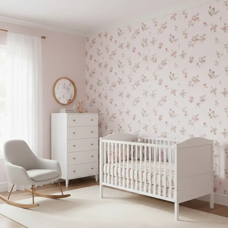Parato Cristiana Masi Blooming Garden 11 Aria krém-mályva virágos vlies tapéta – 8362