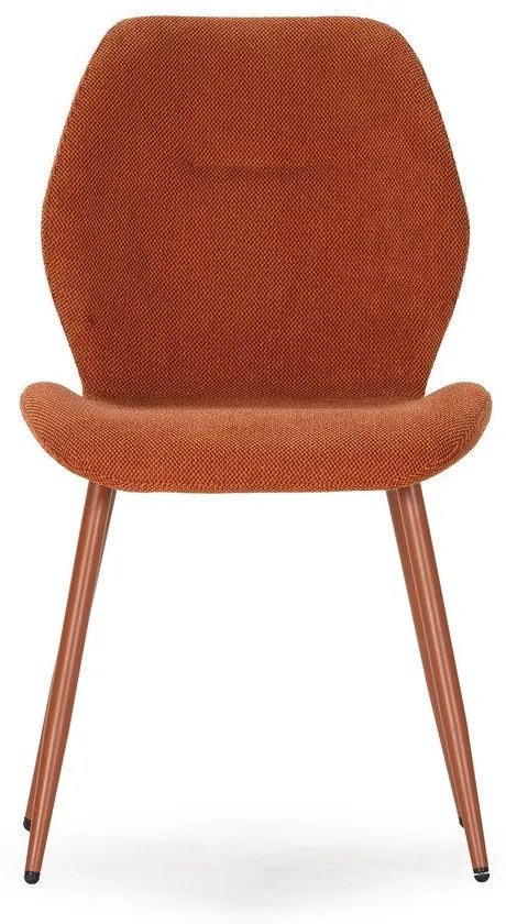 Terrakotta színű kárpitozott étkezőszék szett 4 db-os Ansu – Marckeric