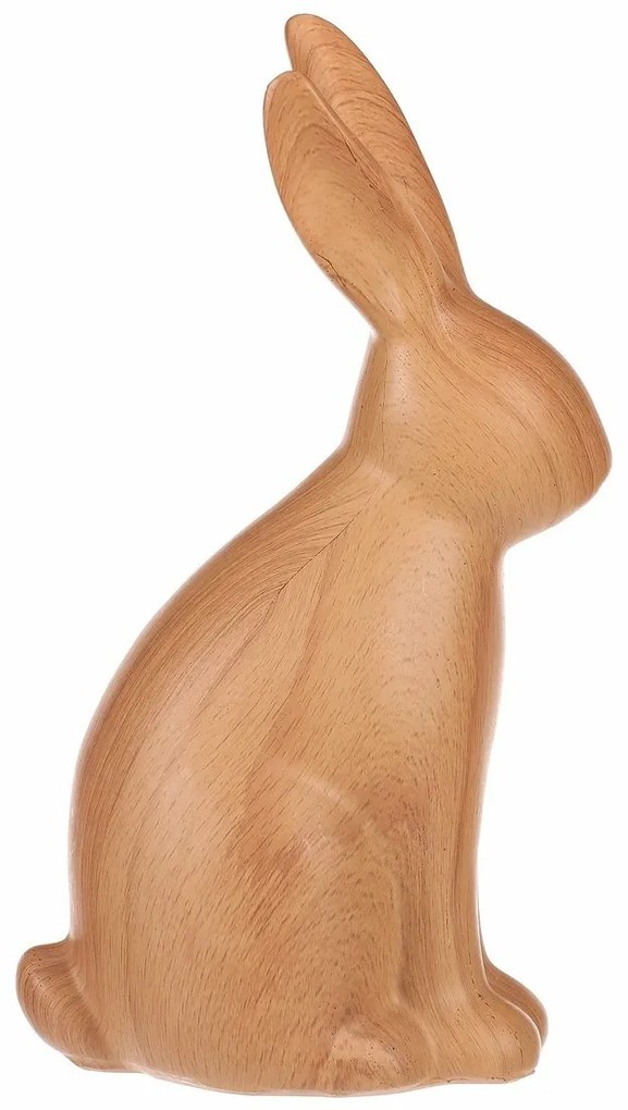 Nyúl polirezin dekoráció, közepes méretű figura, 8 x 5 x 16 cm