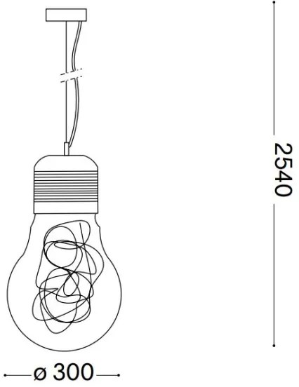 Ideal Lux - Csillár zsinóron 1xE27/60W/230V átm. 30 cm