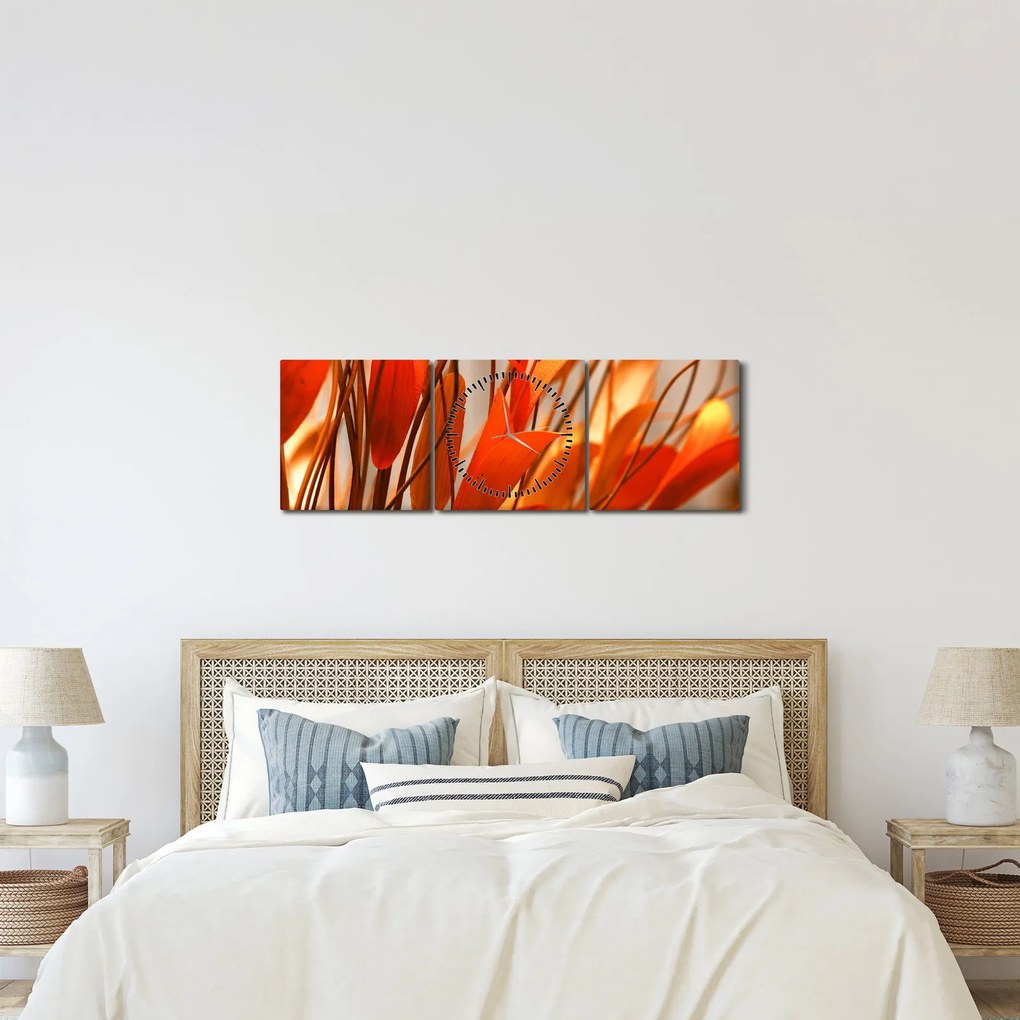 A szirmok képe (órával) (90x30 cm)
