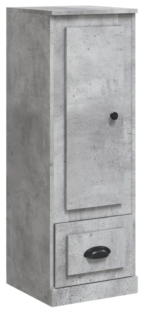 betonszürke szerelt fa magasszekrény 36x35,5x103,5 cm
