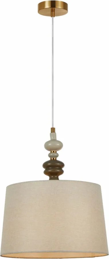 ITALUX PND-84678B-AB MOREN Ernyős Függesztett Lámpa Antik Bronz, Lazac Színű E27 IP20