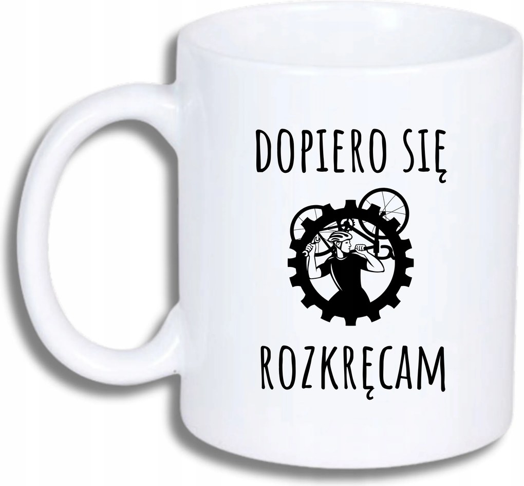 Fehér Bögre Kerékpárosnak Vicces Ajándék Még Csak Most Kezdek Belejönni