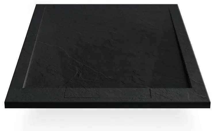 AREZZO design STONE pala hatású öntött márvány zuhanytálca, 90x90 cm-es, fekete (2 doboz)