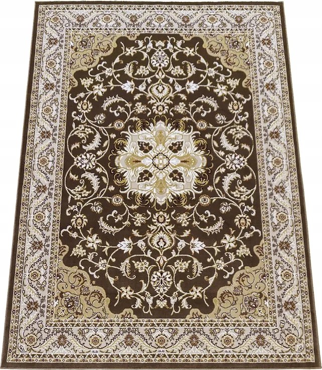 Szőnyeg 120x180 Klasszikus Barna Nappaliba Kiváló Minőségű Szoba Masszív