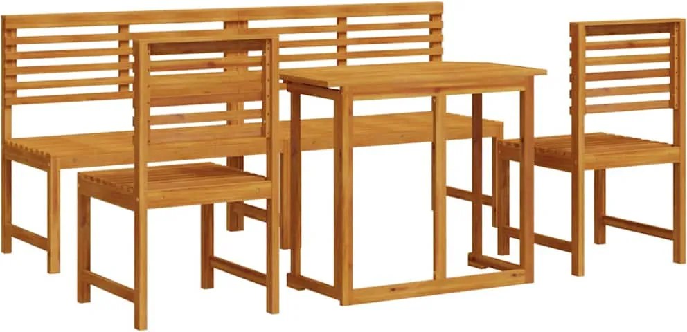 vidaXL Kert Bistro Készlet 5 pcs Barna Tömör Akácfa