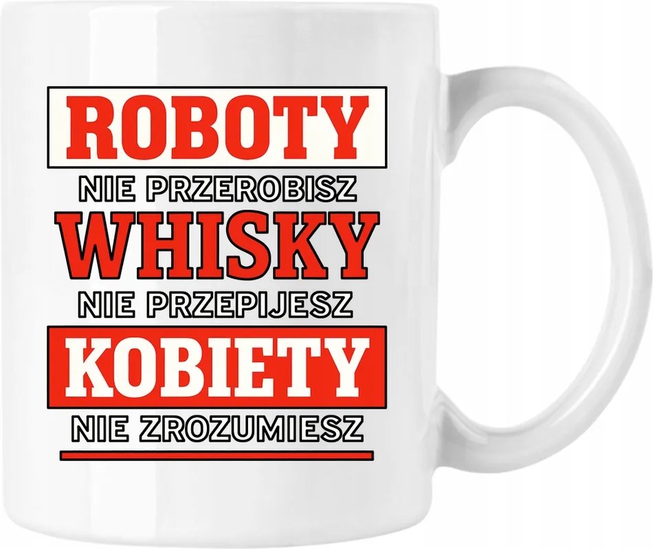Bögre Munka whisky nők vicc Fehér 330ml