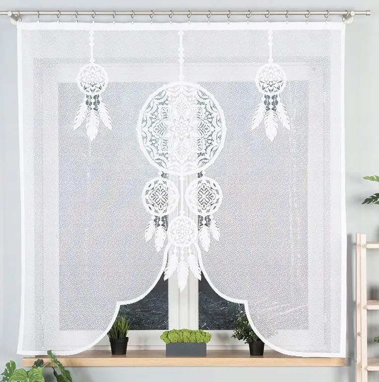 Mg Függöny jacquard Álomfogó Fehér 160x160 kész Bt Lea