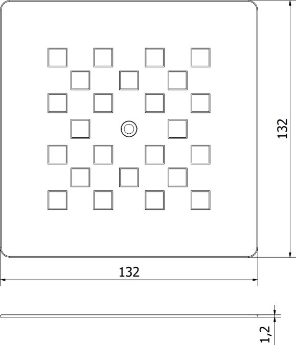Mexen Stone+, szifon burkolat zuhanytálcához, arany fényes, 44910050