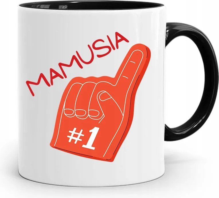 Fekete Bögre Ajándék Anyukáknak Első Számú Nyomtatott Fényképpel