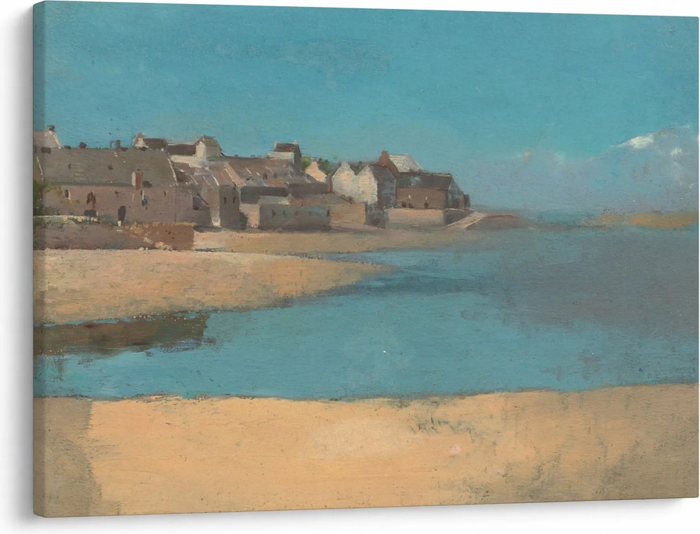 Kép - Odilon Redon, Village by the Sea in Brittany, reprodukciók (70x50 cm)