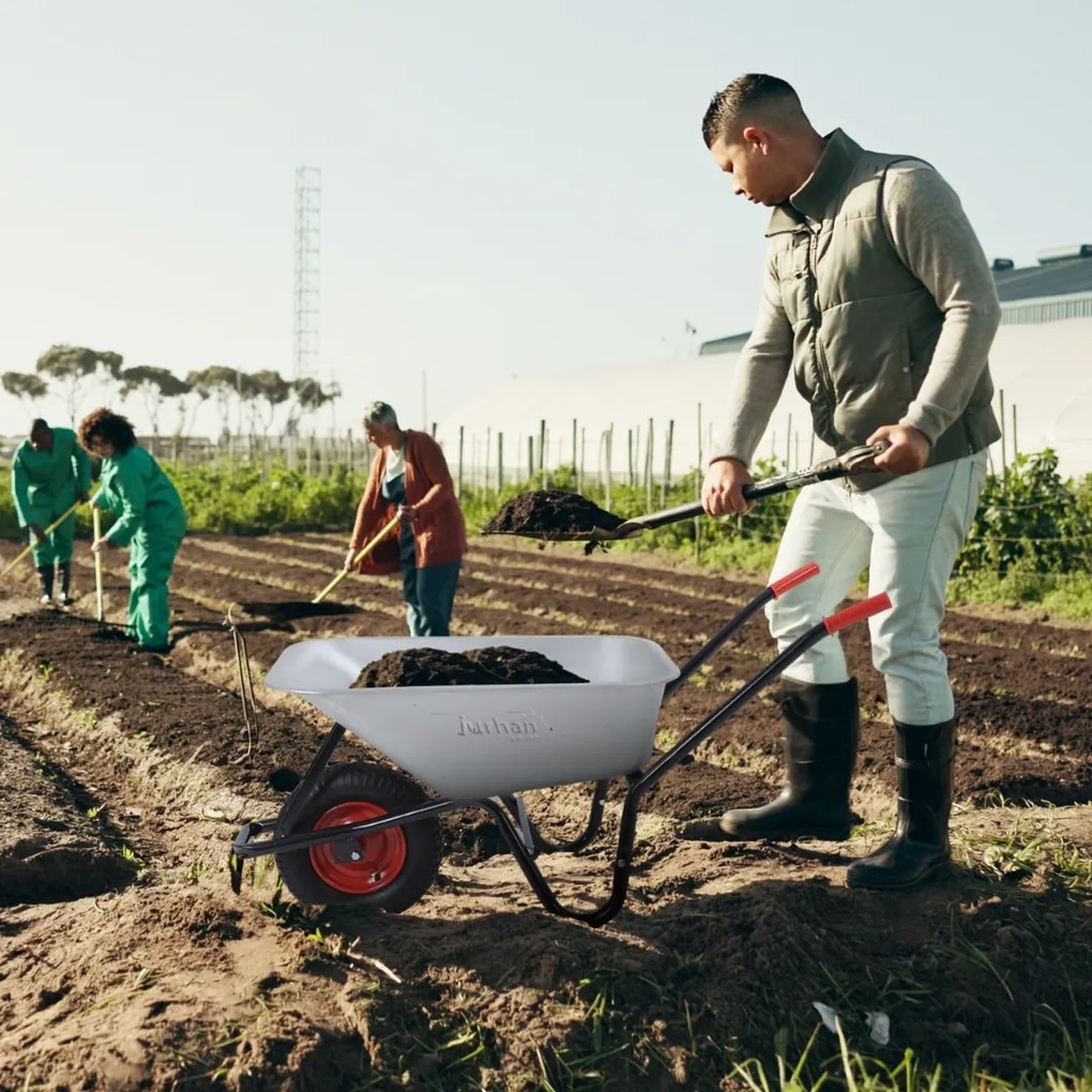 BARRY horganyzott talicska, max. kapacitás 100l/250kg, ezüst/fekete Gardebruk