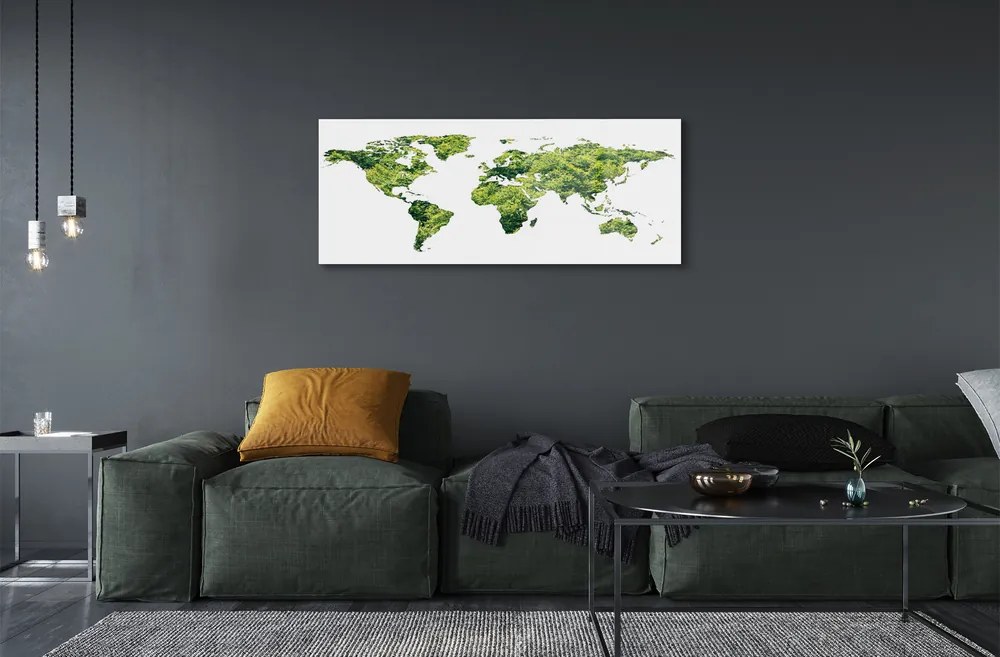 Üvegképek Térkép a zöld fű 120x60cm