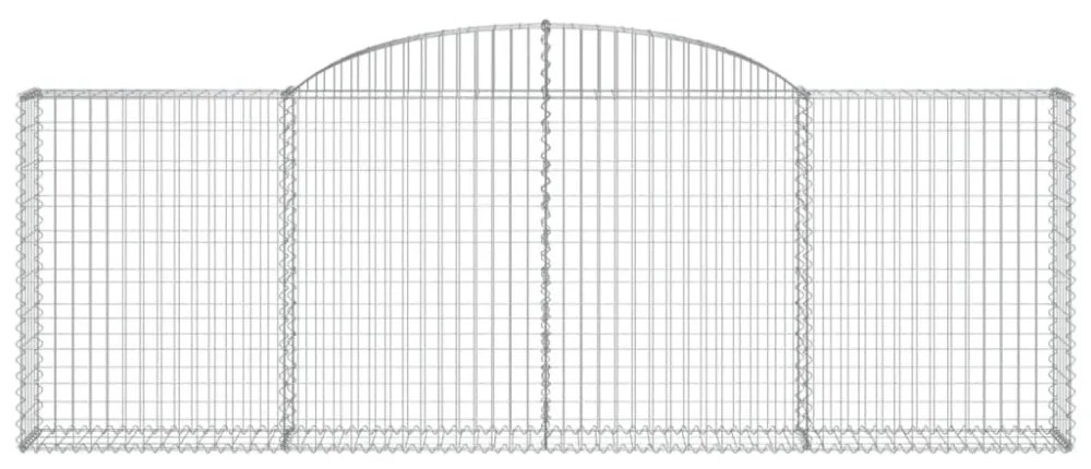 12 db íves horganyzott vas gabion kosár 300 x 30 x 100/120 cm