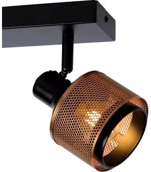 Lucide 77980/02/30 - Spotlámpa RAFA 2xE14/40W/230V fekete/bronz