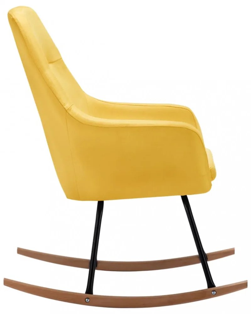 mustársárga szövet hintaszék