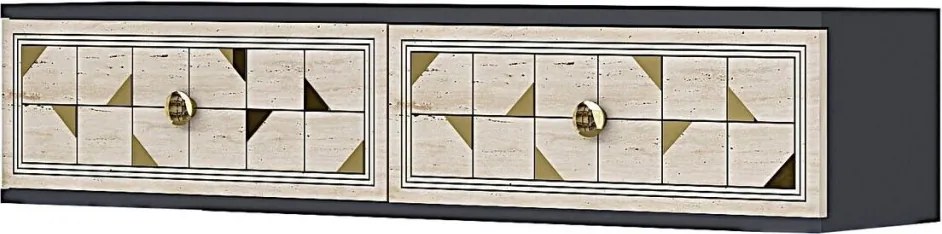 Moka 120 - Anthracite, Travertine, Gold