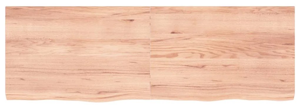 világosbarna kezelt tömör tölgyfa fali polc 180 x 60 x (2-6) cm