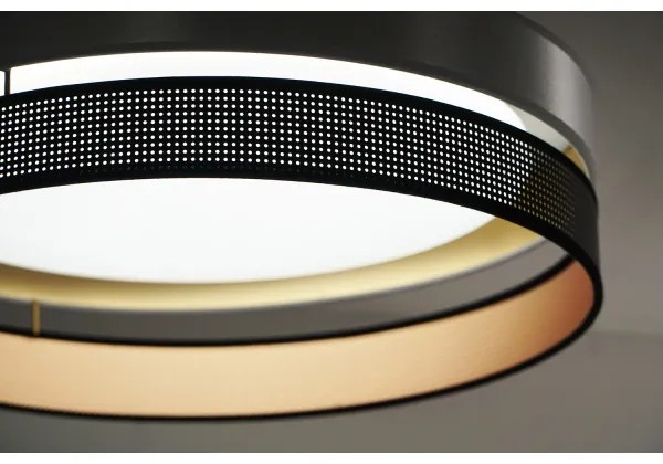 Duolla-LED Mennyezeti lámpa ROLLER DUO SH. LED/24W/230V átm. 45 cm ezüst/fekete