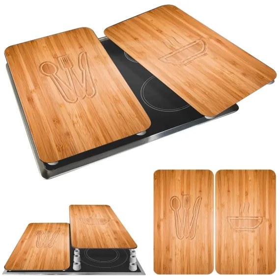 WENKO 2521497100 - Főzőlapfedél 52x30 cm többszínű/szürke/átlátszó