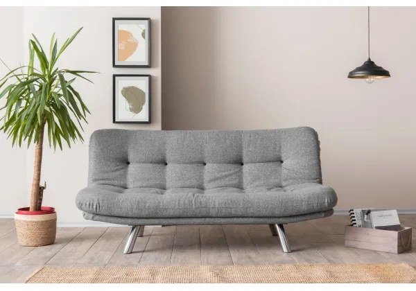 BINA kétszemélyes kinyitható kanapé – világosszürke