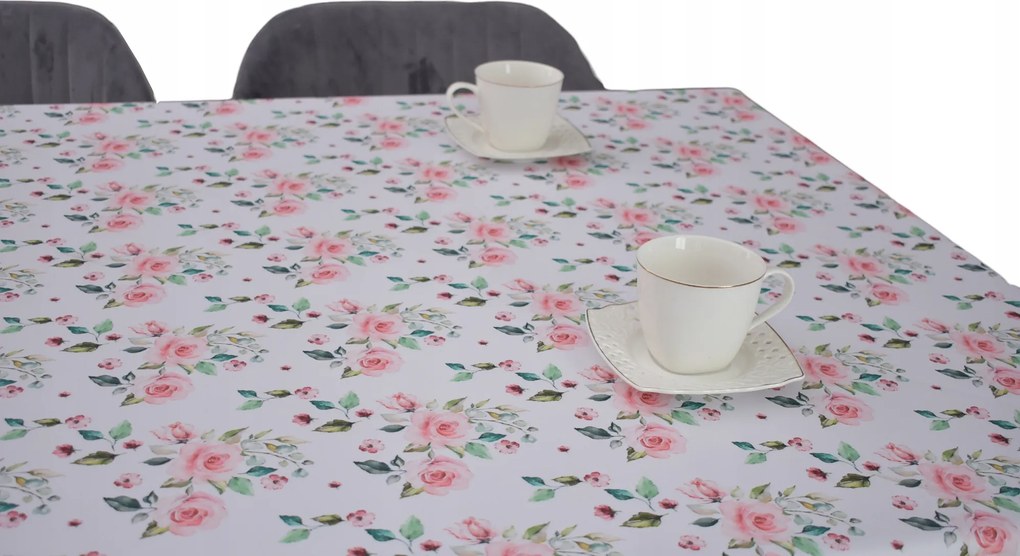 Abrosz Foltálló 150X150 Fehér Tea Rózsák Abrosz Az Asztalra