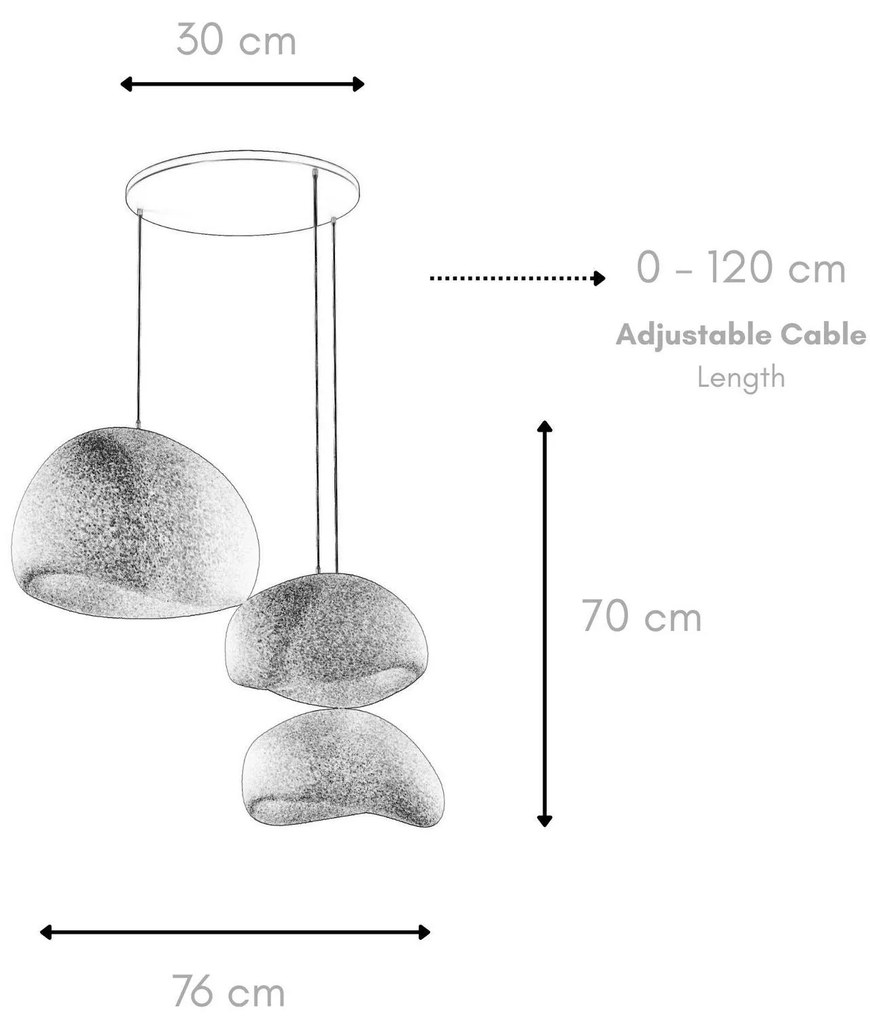 Függőlámpa - Wabi Sabi Stillforms - Betonszürke