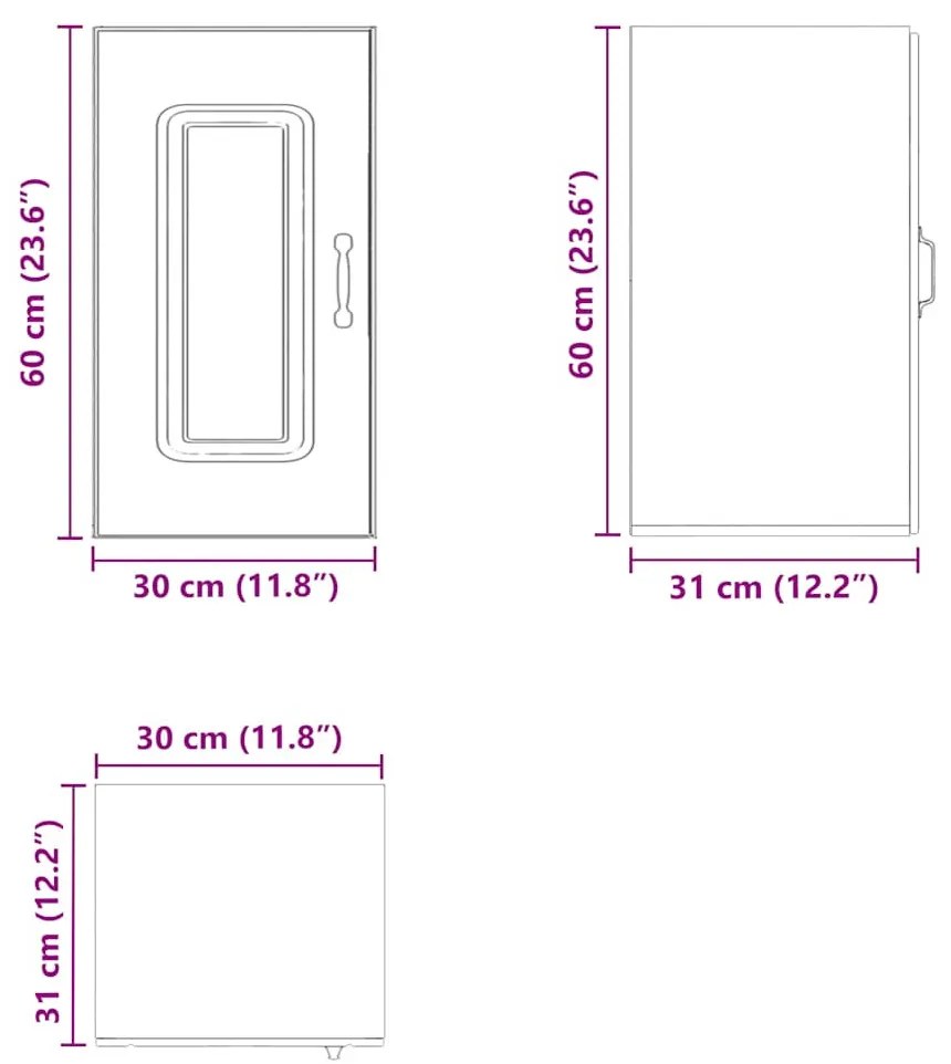 vidaXL konyhai fali szekrény Kalmar barna tölgy színű műfa