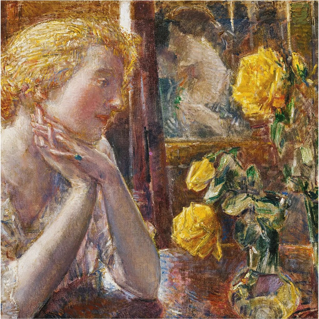 Fotótapéta Flizelin Dekoratív az irodába Nő rózsákkal 250x250 Ragasztó