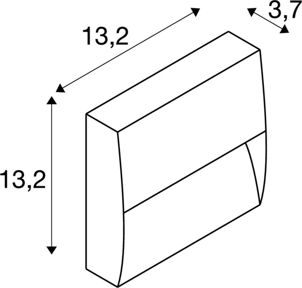 SLV DOWNUNDER 1002869 Felületi lépcsőházi lámpa 1x4.3W/LED 3000/4000K 160LM IP65