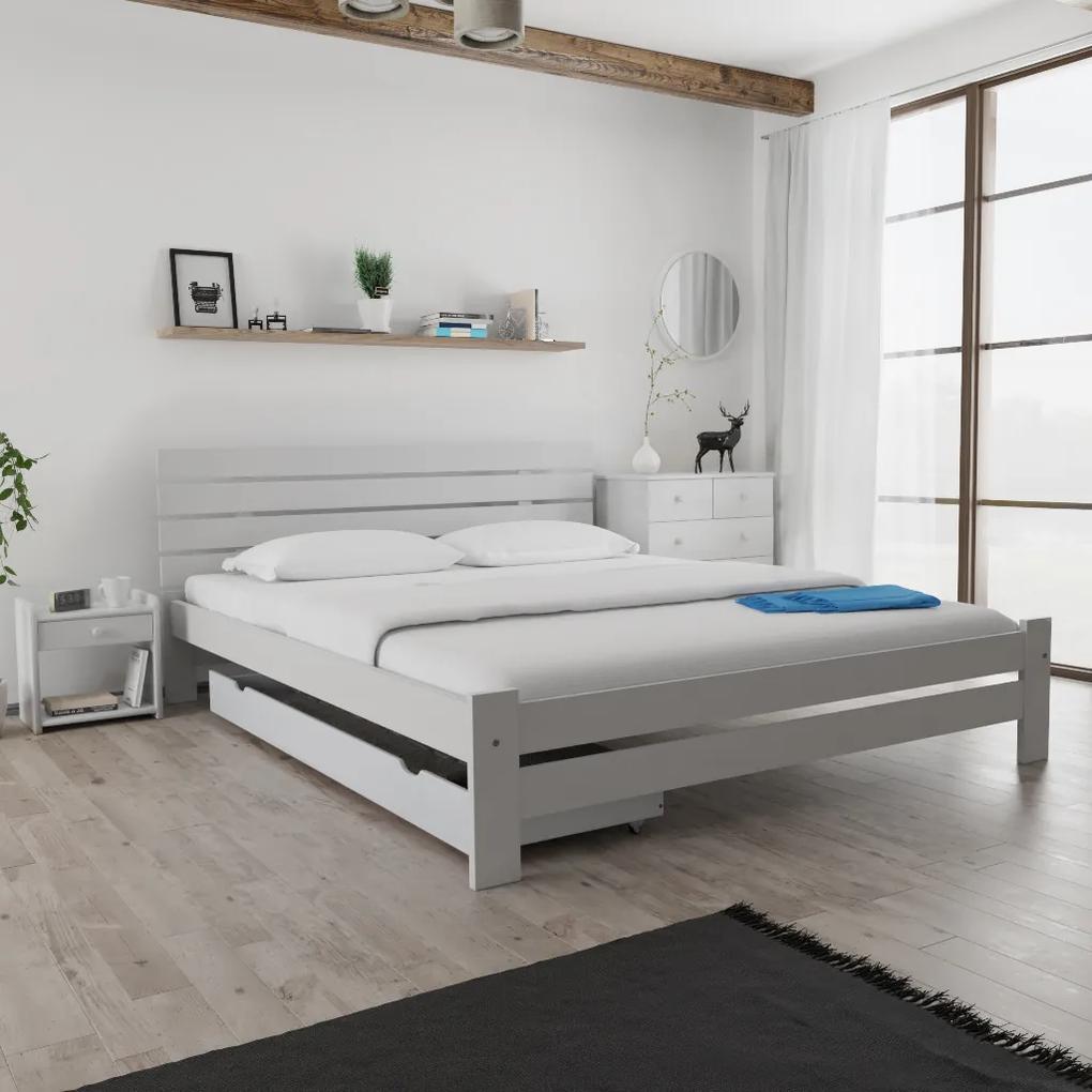 PARIS magasított ágy 180x200 cm, fehér Ágyrács: Ágyrács nélkül, Matrac: Coco Maxi 19 cm matrac