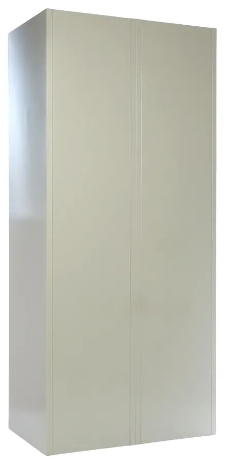 Fém szekrény fa ajtókkal, 80 x 50 x 180 cm, hengerzárral, bükkfa